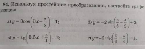 Используя простейшие преобразования постройте график функции