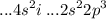 ... {4s}^2 i \: ... {2s}^2 {2p}^3