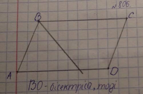 Знайдіть периметр паралелограма, якщо бісектриса одного з його кутів ділить сторону паралелограма на