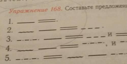 Упражнение 168, Составите предложения по схемам​