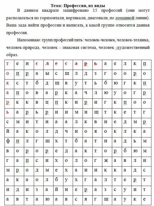 Найти профессии на этой картинке