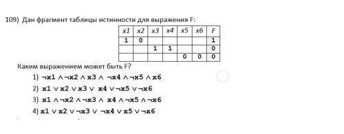 ДАН ФРАГМЕНТ ТАБЛИЦЫ f КАКИМ ВЫРАЖЕНИЕМ МОЖЕТ БЫТЬ F?