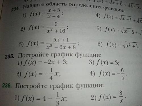 235 номер, нужно обязательно указать область определения, область значения,промежутки манотонности ,