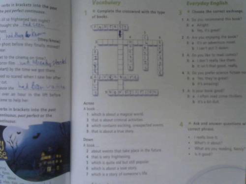 Complete the crossword with the type of books