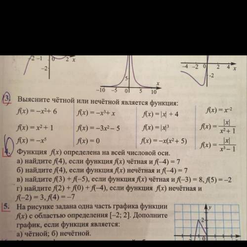 Выясните четной или нечетной является функция: упр 3