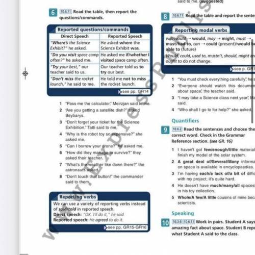 Ex6 Read the table, then repost the questions/commands