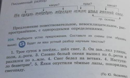 Разберите устно предложения. Составьте их схемы (см. Образец выше). Будет ли ваш устный разбор научн