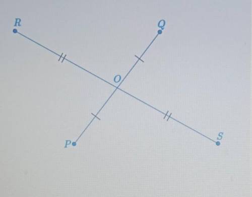 на рисунке отрезки R S и PQпересикаются в точке о заполни пропуски расстояние между точками r и p ра