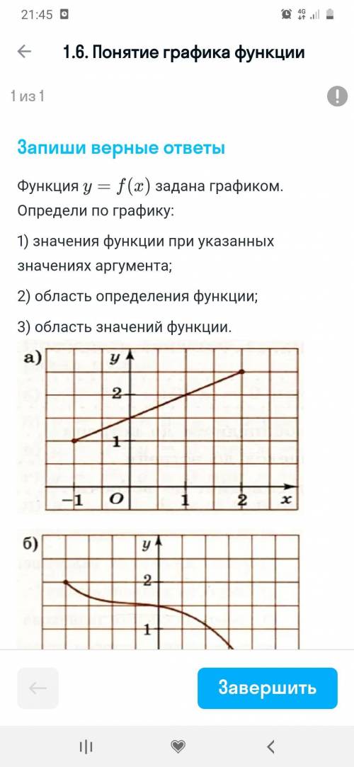 с решением задания. Понятие функции графика