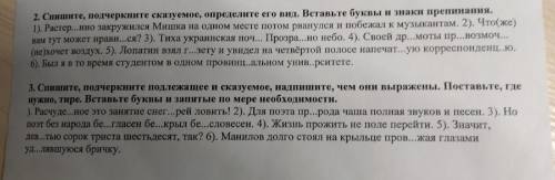 №1 Спишите, подчеркните подлежащее, определите, чем оно выражено. Вставьте буквы, подчеркните их. 1