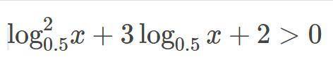 Решите побыстрее Log^2 0,5 x - 3log 0,5 x + 2 > 0