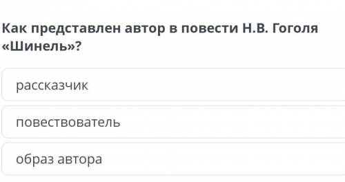 Как представлен автор в повести Н.В. Гоголя «Шинель»?​