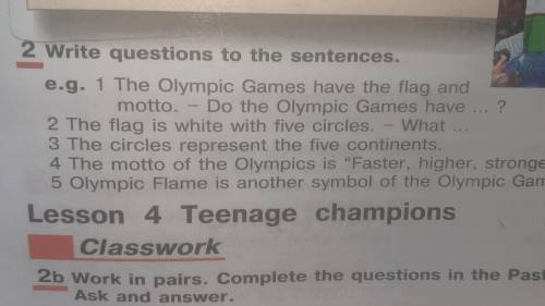 Write Olympic to the sentences.