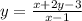 y=\frac{x+2y-3}{x-1}