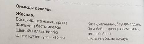 ‼️‼️‼️ЖАЗЫЛЫМ‼️‼️‼️ 8-тапсырма. Төмендегі жоспарды мәтіндегі ойдың ретімен жаз. Жоспар бойынша мәтін