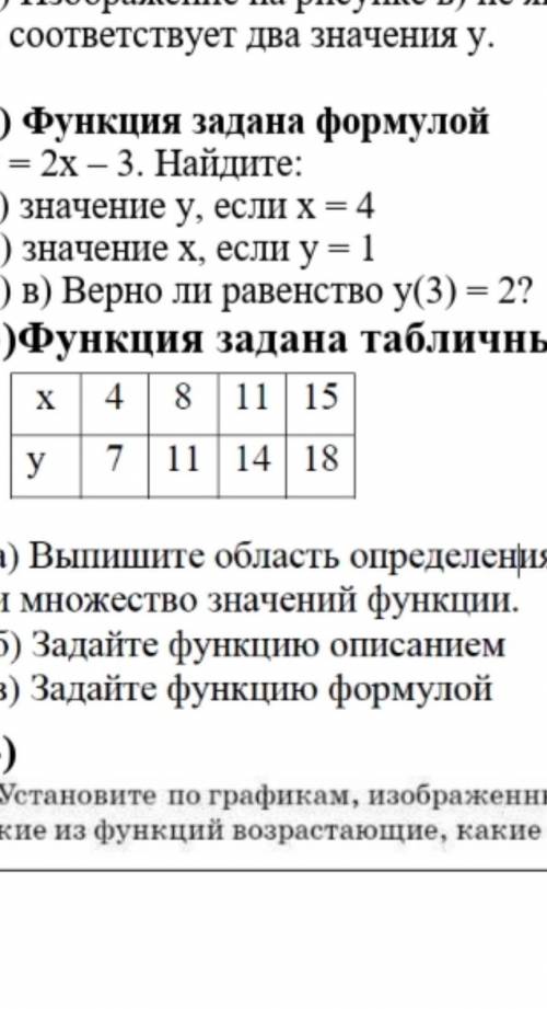 Функция задана табличным Выпишите область определения И множество значений функции задачи функции оп