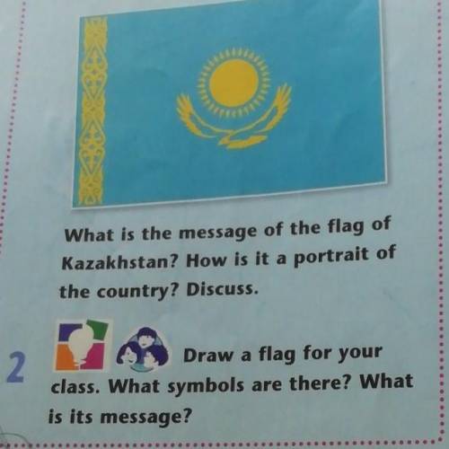 2.Draw a flag for yourclass. What symbols are there? Whatis its message?​