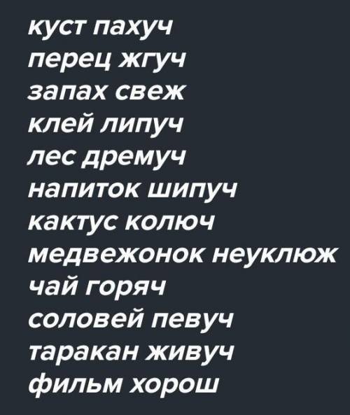 Образуйте от полных прилагательных с основой на шипящий краткие прилагательные мужского рода. О како