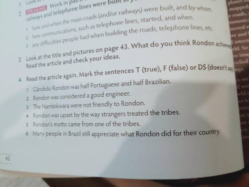 Read the article again. Mark the sentence T(true), F(false) or DS(doesn't say)