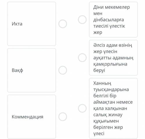 Терминдер мен анықтамаларын сәйкестендір.​