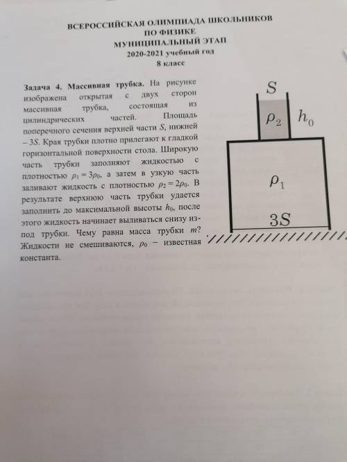 Задача 4. Массивная трубка. На рисунке изображена открытая c двух сторон трубка, состоящая из массив