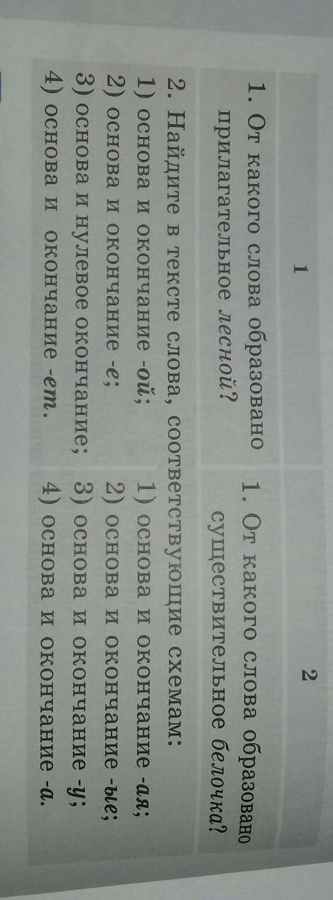 1. От какого слова образовано 1. От какого слова образовано прилагательное лесной?существительное бе