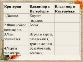 тест по Дубровскому и ещё рассказать вкратце почему у Маши и Владимира не чего не получилось в плане