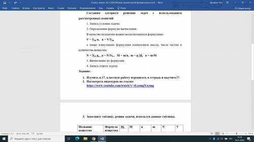 Запонить таблицу и сосотавить и решить задичи задачи составлять по алгоритму