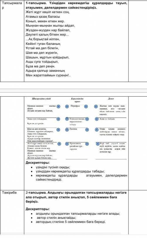 2-тапсырма. Алдыңғы орындалған тапсырмаларды негізге ала отырып, автор стилін анықтап, 5 сөйлеммен б