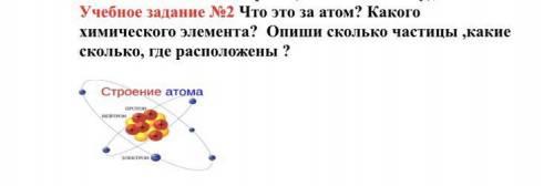 Что это за атом? Какого химического элемента? Опиши сколько частицы ,какие сколько, где расположены