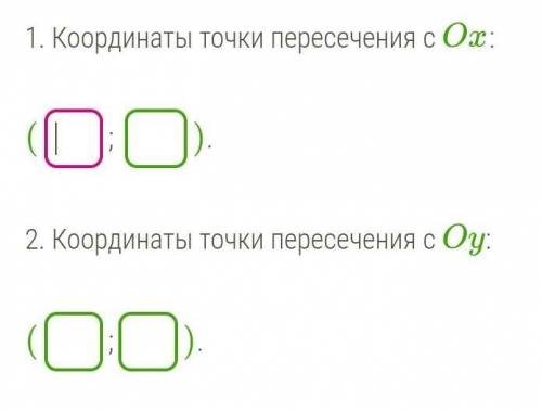 Дана прямая, уравнение которой −1x−2y+36=0. Найди координаты точек, в которых эта прямая пересекает