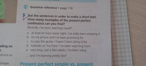 How many examples of the present perfect continuous can you find? Recently , I've been teaching myse