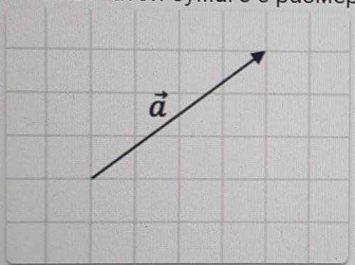На клетчатой бумаге с размером клетки 1х1 изображен вектор. Вычислите его модуль.​