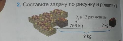 2. Составьте задачу по рисунку и решите в7, 12 раз меньше756 kg2 kg2 kg1