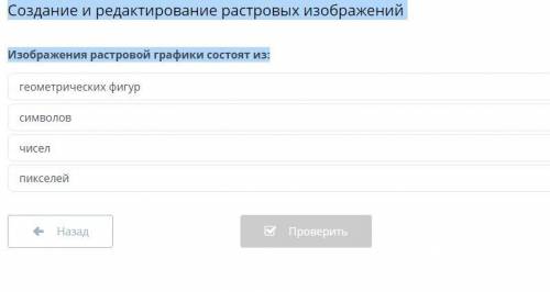 Создание и редактирование растровых изображенийИзображения растровой графики состоят из