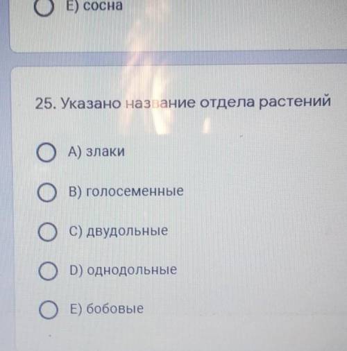 у меня олимпиадауказано название отделы растений это​