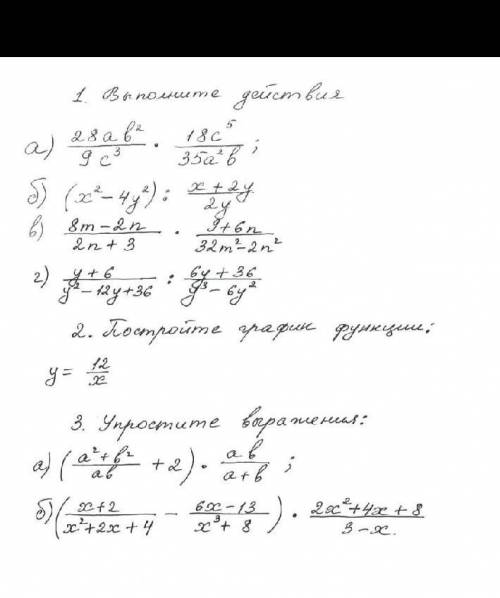 Алгебра самостоятельная работа