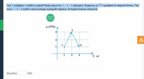 Газ медленно переходил из состояния 1 в состояние 3. Процессы 1–2–3 показаны на графике p (V). Опред