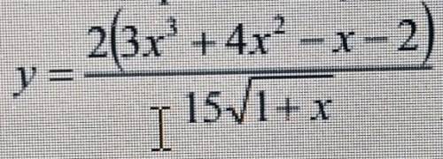 Y=2(3x3+4x2-x-2) 15√1+xрешайте