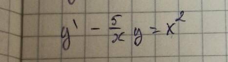 Решите уравнение: y`-5\x×y=x^2​​