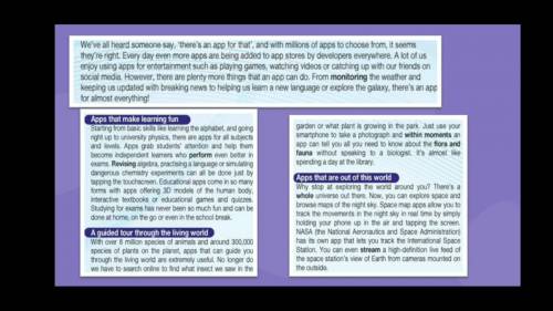 Read the text again and, for questions 1-5, choose the correct answer (A, B, C or D). 1 . In the fir