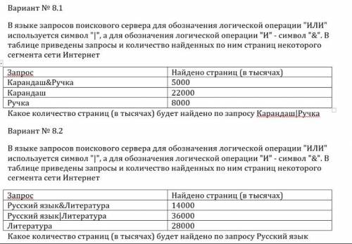 В языке запросов поискового сервера для обозначения логической операции ИЛИ используется символ І