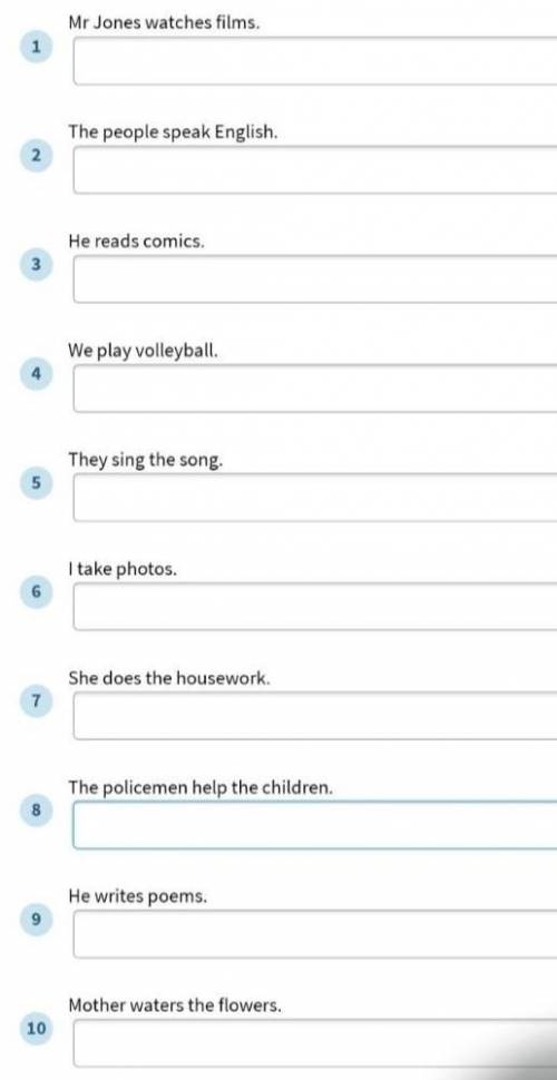 Англ Осы Сойлемдерди passive voice Ка айналдырып жазу​