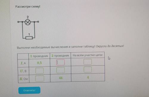 нужно решение по таблице