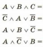 Определите, какие значения принимают выражения, если А = 1, В = 0, С = 0