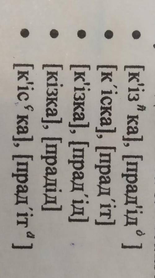 Завдання 1 Серед наведених варіантів фонетичної транскрипції слів кізка, прадід знайдіть той, уякому
