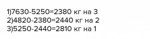 На трьох ділянках посіяли 6720 кг вівса на першій і другій посіяли 4750 кг вівса а на другій і треті