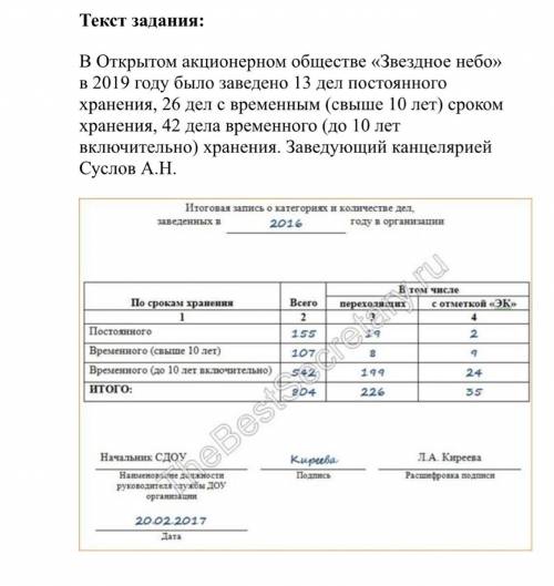 Вариант 1 ПРАКТИЧЕСКОЕ ЗАДАНИЕ № 11 ИНСТРУКЦИЯ: 1. Внимательно прочитайте задание. 2. Заполните и