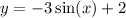 y = - 3 \sin(x ) + 2