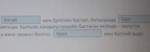 Қыпшақ хандығы. 1-сабақ Бос орынды толтыр.Қыпшақ хандығының жері шығысында мен Ертістен бастап, бат